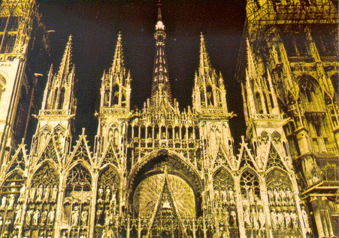 Fasada katedry w Rouen