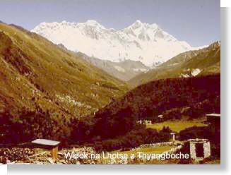 Widok na Lhotse z Thyangboche