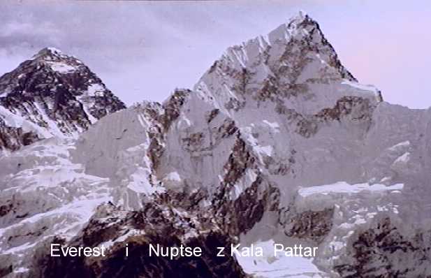 Everest i Nuptse z Kala Pattar