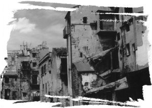 Zniszczone ulice w Palermo