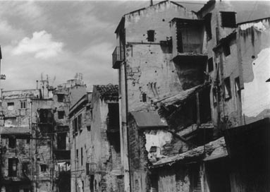 Zniszczone ulice w Palermo