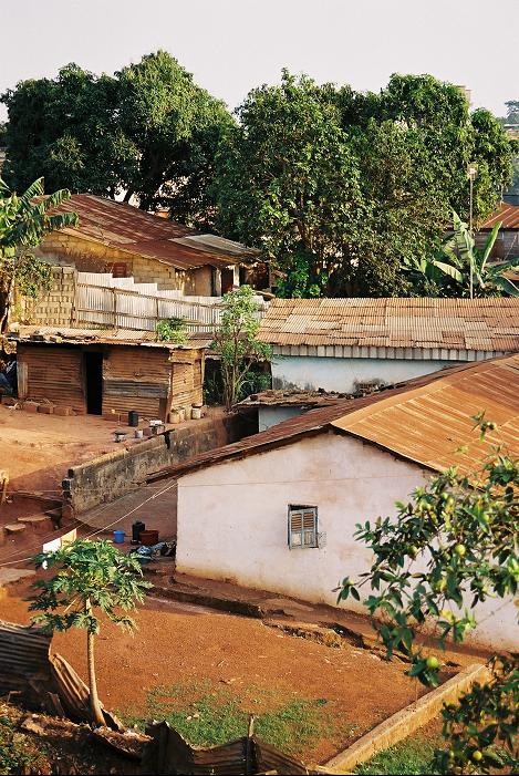 Widok z tarasu naszego hotelu w Yaounde