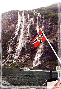 Geirangerfjord - wodospad Siedem Sistr