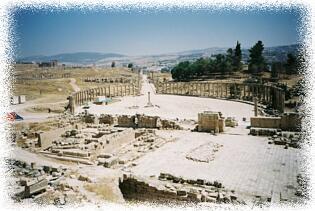Jerash - widok oglny