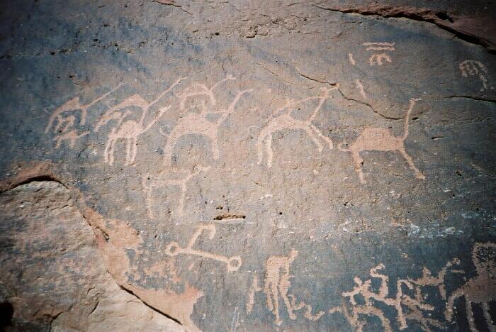 Wadi Rum - inskrypcje Nabatejczykw