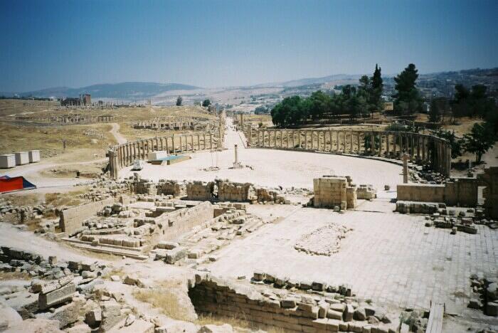 Jerash - widok oglny