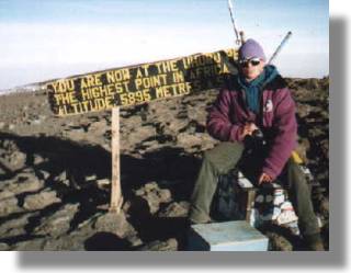 Ja, na szczycie Kilimandzaro (5895 m n.p.m.), Tanzania
