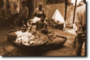 Sprzedawca kwiatw, Varanasi