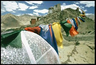 Widok na Red Stupa w Leh