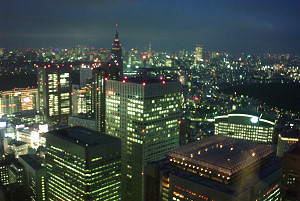 Panorama Tokio z Tokio Metropolitan Government (Shinyuku)